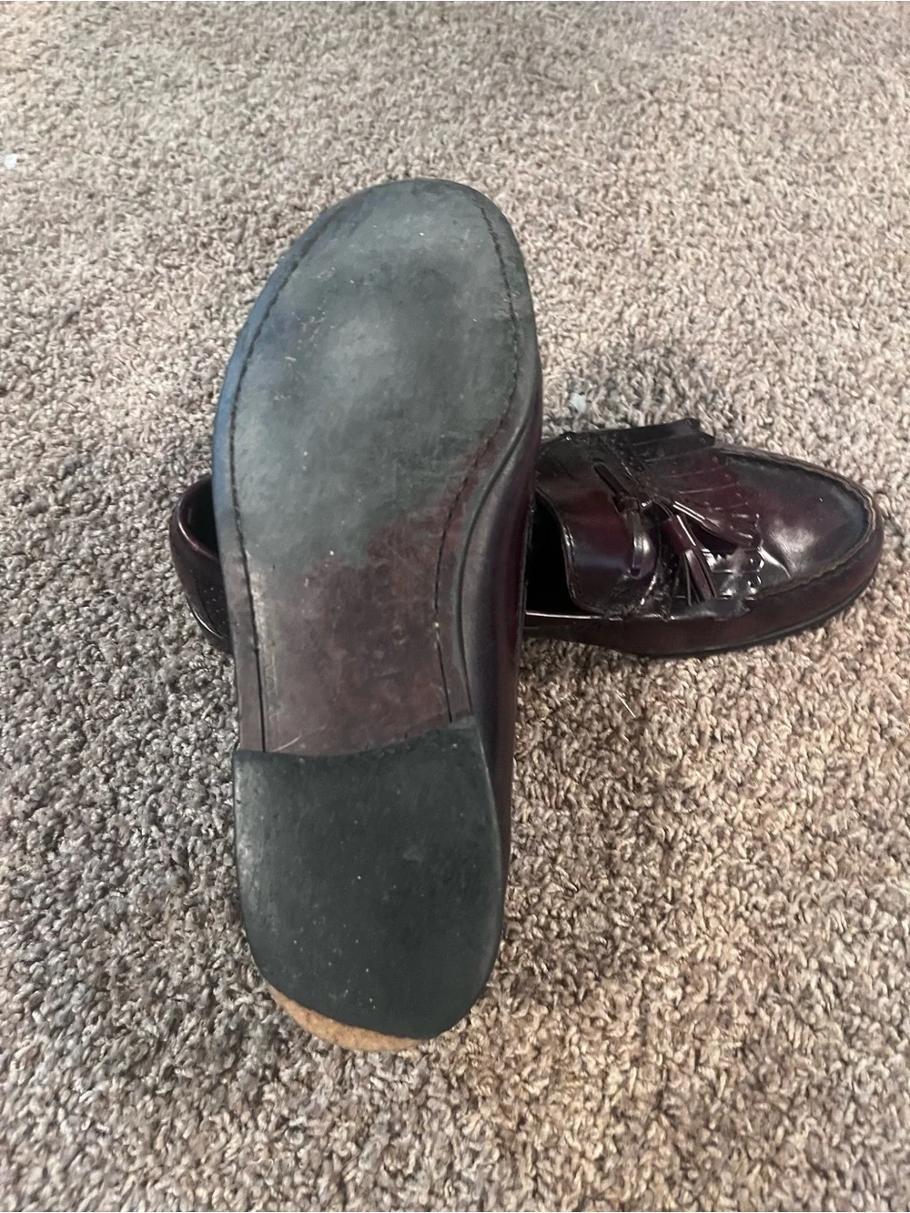Claybrooke Brown Leather Tassel Loafers Mens Size 11M